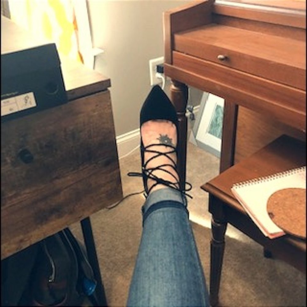 Black Lace-up Heels